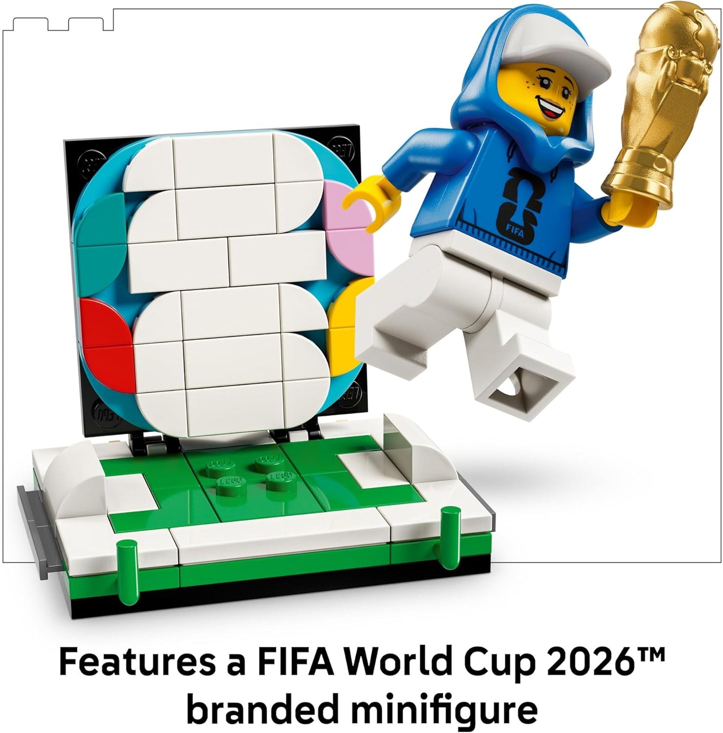 LEGO Editions FIFA World Cup Official Trophy Building Set - Kit for Display in Bedroom, Home Office, Book Shelf - Soccer Fans Collectible - with World Cup 2026 Minifigure - Gift for Fans - 43020